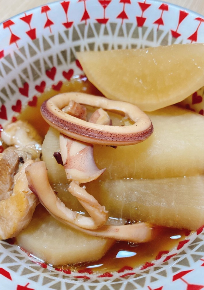 ♡イカと大根と鶏肉の煮物♡-レシピのメイン写真