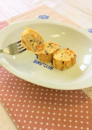 【離乳食後期】ツナとひじきの卵焼き-レシピのメイン写真