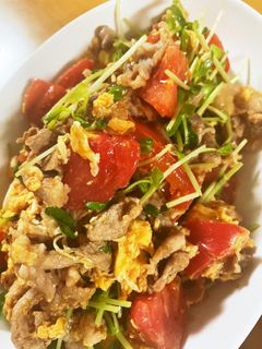 豚肉とトマトの卵いため-レシピのメイン写真