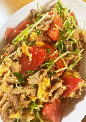 豚肉とトマトの卵いため-レシピのメイン写真
