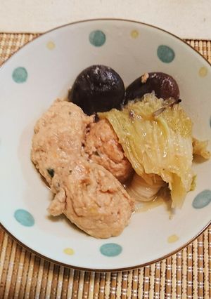 鶏つくねと椎茸の味噌煮-レシピのメイン写真