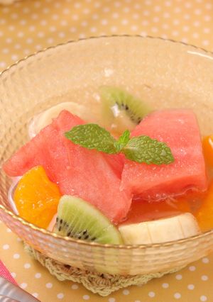 スイカたっぷり韓国風フルーツポンチ-レシピのメイン写真