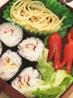 【残りご飯で】子供に♥ハムチーズ海苔巻き-レシピのメイン写真
