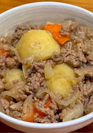 簡単!合い挽き肉で肉じゃが-レシピのメイン写真