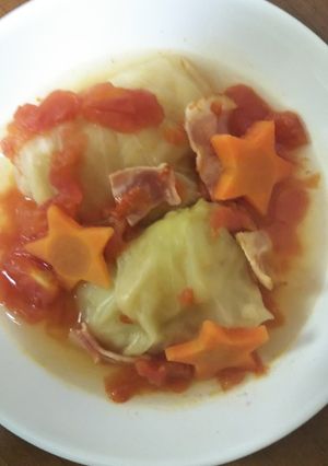 トマトで煮込んだロールキャベツ-レシピのメイン写真