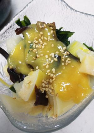 たけのこ、きくらげの、からし酢味噌あえ-レシピのメイン写真
