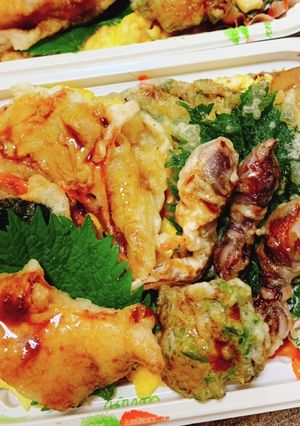 天丼のタレ★余った天ぷらで天丼弁当-レシピのメイン写真