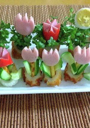 簡単材料でお花畑***♪-レシピのメイン写真