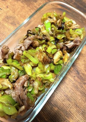 ズボラ塩昆布ネギ炒め-レシピのメイン写真