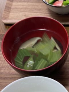 青梗菜と椎茸のお吸い物-レシピのメイン写真