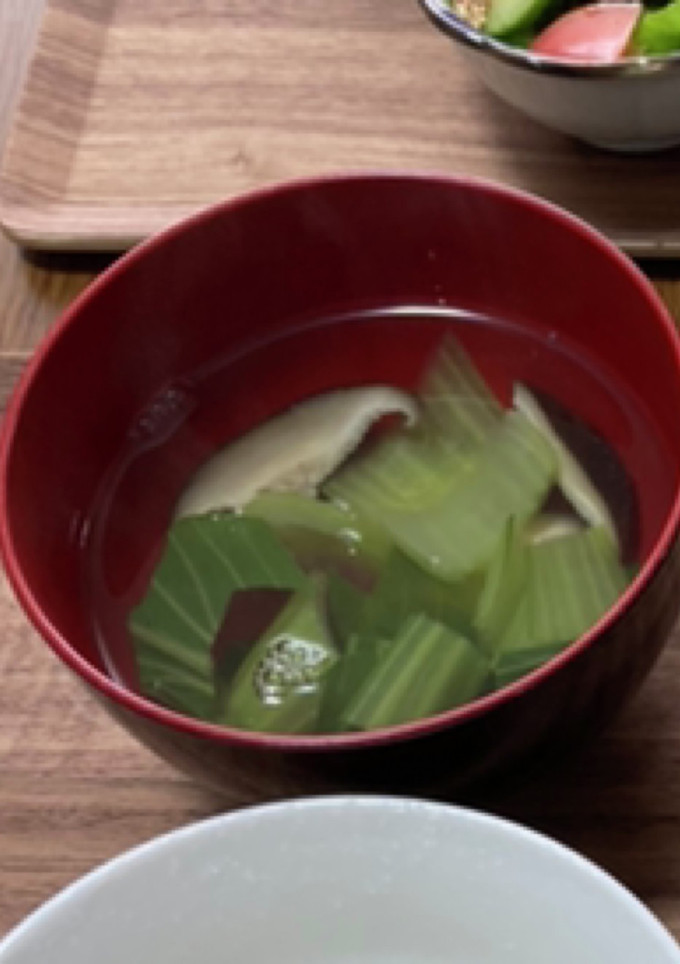 青梗菜と椎茸のお吸い物-レシピのメイン写真