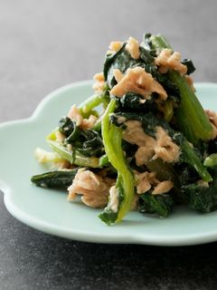 ツナほうれん草炒め:冷凍お弁当野菜おかず-レシピのメイン写真