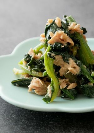 ツナほうれん草炒め：冷凍お弁当野菜おかず-レシピのメイン写真