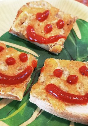 ◆オムレツ癒着トースト◆ひき肉入り-レシピのメイン写真