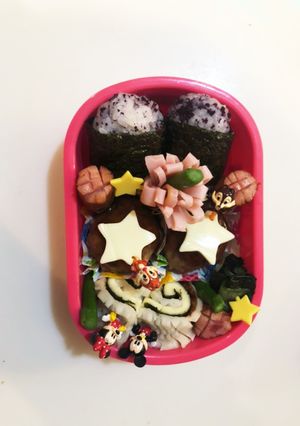 ハンバーグとちくわ海苔くるくる弁当-レシピのメイン写真