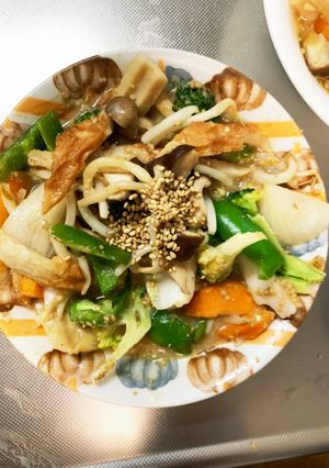 レンジ肉無チクワガリマヨ醤油味野菜炒め-レシピのメイン写真