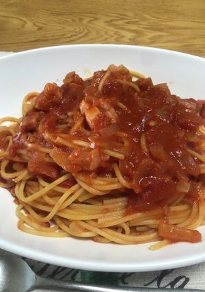 最強絶品　カットトマトとベーコンパスタ-レシピのメイン写真
