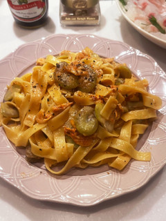 そら豆と桜海老のクリームパスタ-レシピのメイン写真