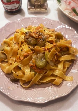 そら豆と桜海老のクリームパスタ-レシピのメイン写真