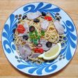 マグロとトマトのレモン風味パスタ
