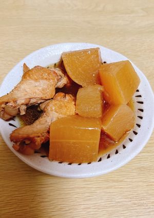 母の味♡鶏手羽と大根の煮物-レシピのメイン写真