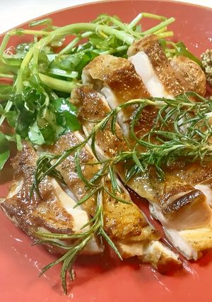 当日に食べれる燻製料理燻製チキンステーキ-レシピのメイン写真