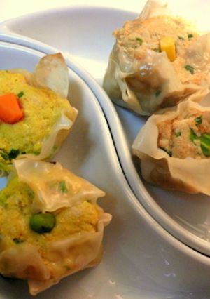 鶏肉と豆腐でカラフルしゅうまい-レシピのメイン写真