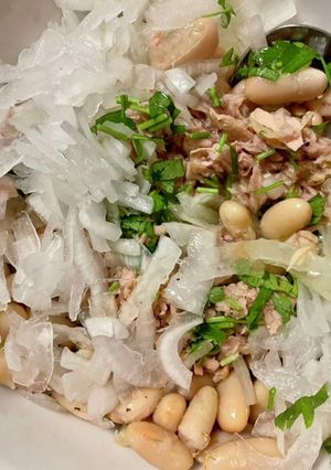 白いんげん豆と新玉ねぎのツナのサラダ-レシピのメイン写真