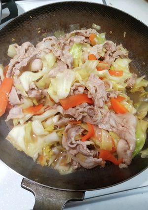 豚バラと余り野菜のサッパリ炒め-レシピのメイン写真