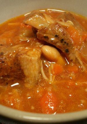 圧力鍋でトマトスープ♪スペアリブ入り-レシピのメイン写真