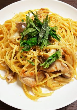 【味付け不用】ごまだれと豚の和風パスタ-レシピのメイン写真