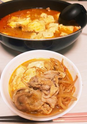我が家のスンドゥブ風赤辛鍋-レシピのメイン写真