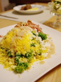 菜の花で❤ミモザ風サラダ-レシピのメイン写真
