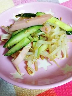 もやし、きゅうり、魚肉ソーの中華和え-レシピのメイン写真