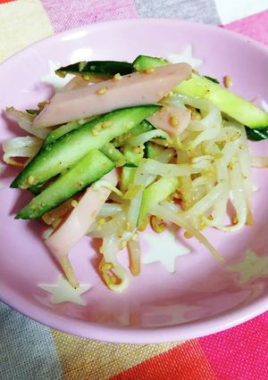 もやし、きゅうり、魚肉ソーの中華和え-レシピのメイン写真