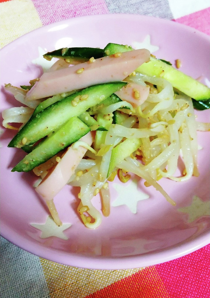 もやし、きゅうり、魚肉ソーの中華和え-レシピのメイン写真