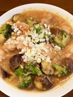 鶏肉茄子ブロッコリーのみぞれ煮-レシピのメイン写真