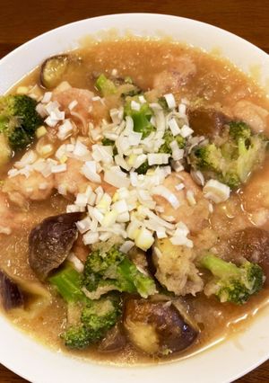 鶏肉茄子ブロッコリーのみぞれ煮-レシピのメイン写真