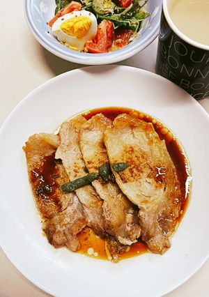 豚生姜焼き用肉の刻み青じそチューブ掛け♡-レシピのメイン写真