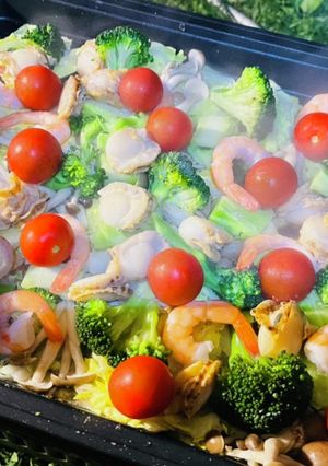 キャンプで海鮮&野菜蒸し 焼き上手さん-レシピのメイン写真