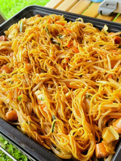キャンプでキムチ焼きそば 焼き上手さん-レシピのメイン写真