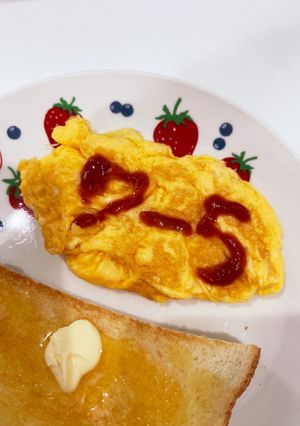 お勉強シリーズ　オムレツ風卵焼き-レシピのメイン写真