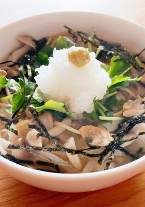 あさりとしめじの和風スープパスタ-レシピのメイン写真