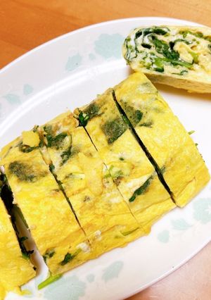 三つ葉入りたまご焼き-レシピのメイン写真