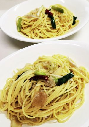 ◇♪二種の葱の和風☆アンチョビパスタ♪◇-レシピのメイン写真