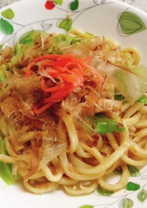 ツナとキャベツの焼きうどん-レシピのメイン写真