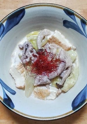 豚こま肉と厚揚げの味噌クリーム煮-レシピのメイン写真