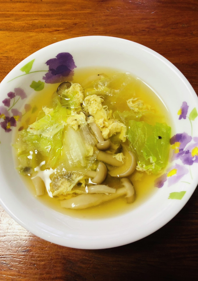 醤油クレソル　レタスとしめじと卵のスープ-レシピのメイン写真