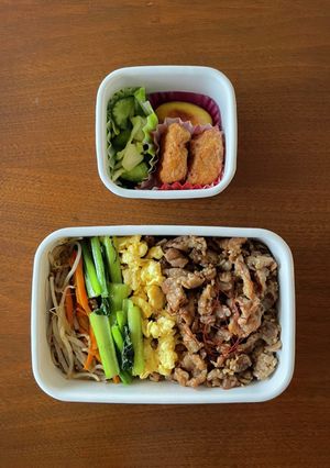 中学生野球弁当41｜ビビンパ丼-レシピのメイン写真