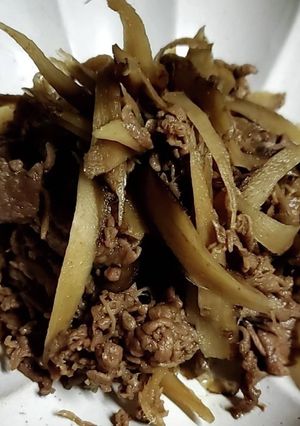 アレンジバッチリ(^^)b牛ごぼう時雨煮-レシピのメイン写真